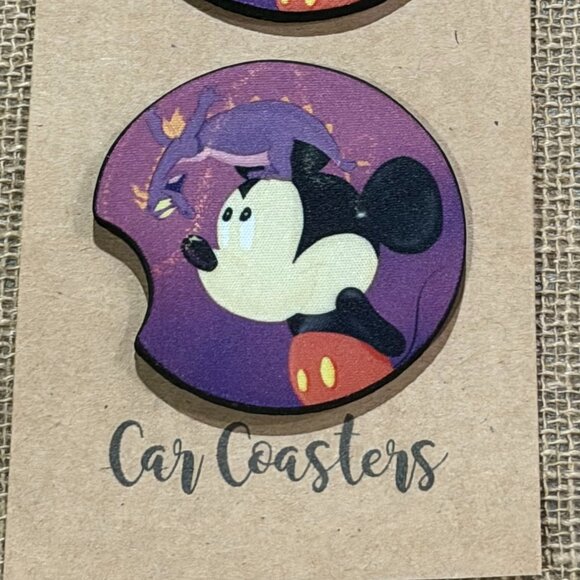 Dragon & Mouse - Sublimation Neoprene Car Coasters - Picture 3 of 3